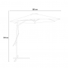 Regenschirm 3 Meter Dezentraler Arm Weiß Sechskantstahl Anti UV Dorico Modell
