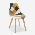Patchwork Stuhl aus Holz und Stoff für Küche Bar Restaurant Robin Kosten