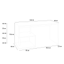 Moderne Schreibtisch Büro/Arbeitszimmer 140x60 Weiß Bolg Rabatte