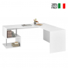 Moderne Eckschreibtisch Büro Design 180x160 cm weiß Vilnis Verkauf