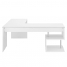 Moderne Eckschreibtisch Büro Design 180x160 cm weiß Vilnis Sales