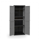 Moderner hoher Schrank mit 2 Türen und 3 Regalböden für Haus und Garten H165cm Tidy Angebot