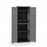 Moderner hoher Schrank mit 2 Türen und 3 Regalböden für Haus und Garten H165cm Tidy Angebot