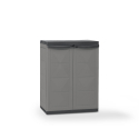 Plastik-Unterschrank mit 2 Türen und verstellbarem Regal für Haus und Garten H85cm Shorty Aktion