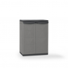 Plastik-Unterschrank mit 2 Türen und verstellbarem Regal für Haus und Garten H85cm Shorty Aktion