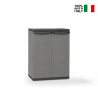 Plastik-Unterschrank mit 2 Türen und verstellbarem Regal für Haus und Garten H85cm Shorty Verkauf