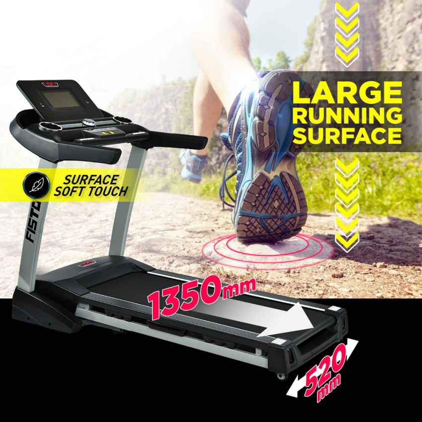 Tapis Roulant Elektrisch Professionell Fitness Klappbar mit Dämpfung Neigung Fisto