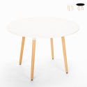 Runder Holztisch Design Holz 100cm Küchenbar Restaurant Moss Aktion