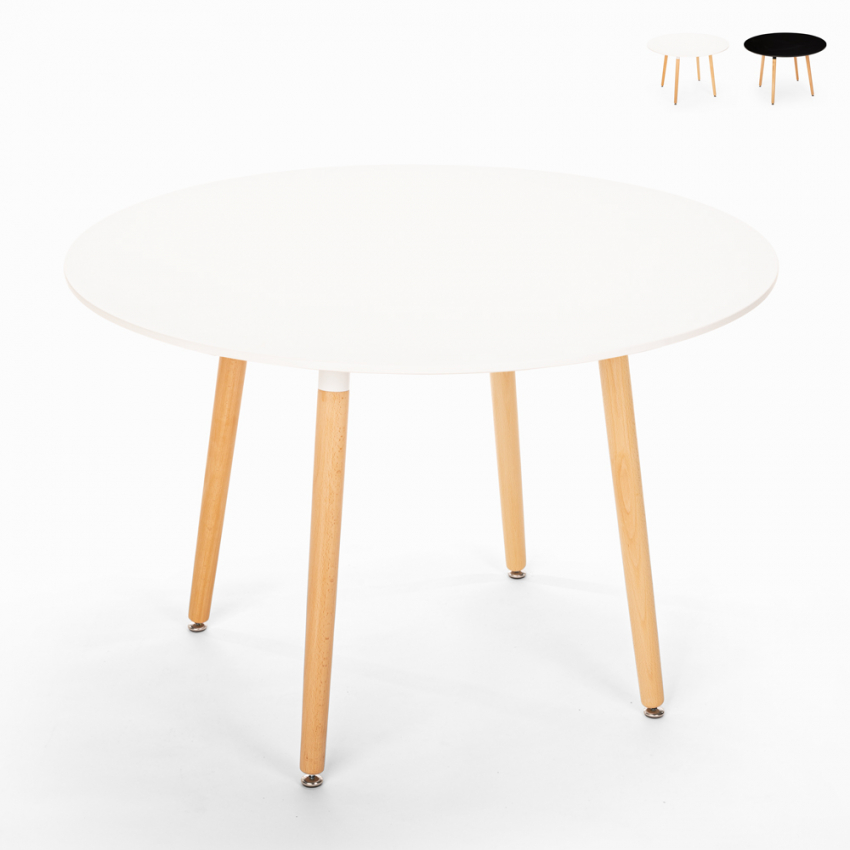 Runder Holztisch Design Holz 100cm Küchenbar Restaurant Moss Aktion