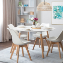 Runder Holztisch Design Holz 100cm Küchenbar Restaurant Moss Verkauf
