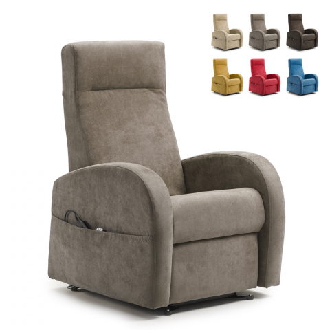Relax Sessel Lift-System Verstellbare Kopfstütze 2 Motoren Rollensystem Matilde