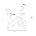 Athletica Professionelles Fit Bike für Indoor Cycling mit 10kg Schwungrad 