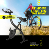 Conseres Platzsparender faltbarer Fahrrad-Heimtrainer 2in1 Fitness Rückenlehne Sensoren  Rabatte