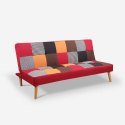 Sofa Schlafsofa 3-Sitzer Patchwork Clic Clac Wohnzimmer Modernes Design Kolorama