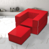 Modularer Sessel Modulares Design mit Chaiselongue-Bett aus Stoff Free Sofa