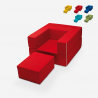 Modularer Sessel Modulares Design mit Chaiselongue-Bett aus Stoff Free Sofa