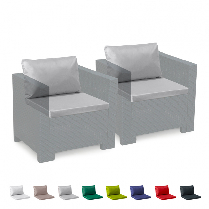 Ersatzkissen für Loungeset Gartenmöbelset Rattan Wasserdicht 2 Plätze Bica Grand Soleil Sales Ersatzkissen für Loungeset Gartenmöbelset Rattan Wasserdicht 2 Plätze Bica Grand Soleil Sales
