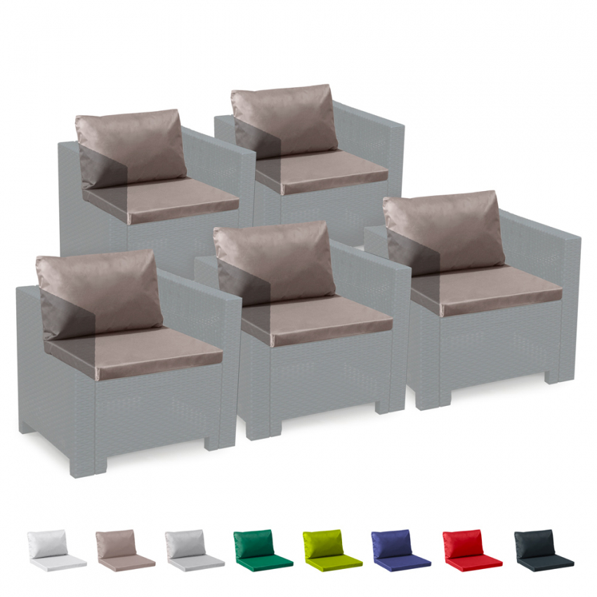 5-Sitzer Rattan Lounge-Kissen wasserdicht Set Bica Grand Soleil Verkauf 5-Sitzer Rattan Lounge-Kissen wasserdicht Set Bica Grand Soleil Verkauf