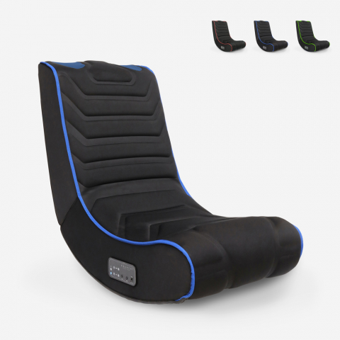 Ergonomischer Gaming-Stuhl von Floor Rockers mit Bluetooth-Musiklautsprechern Dragon