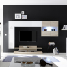 Moderne Wohnwand TV-Schrank Hochglanz Weiß Holz Nice Aktion