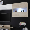 Moderne Wohnwand TV-Schrank Hochglanz Weiß Holz Nice Rabatte
