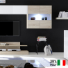 Moderne Wohnwand TV-Schrank Hochglanz Weiß Holz Nice Angebot