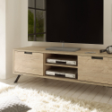 Skandinavisches Design TV-Schrank 2 Türen offenes Fach in Palma Holz Angebot