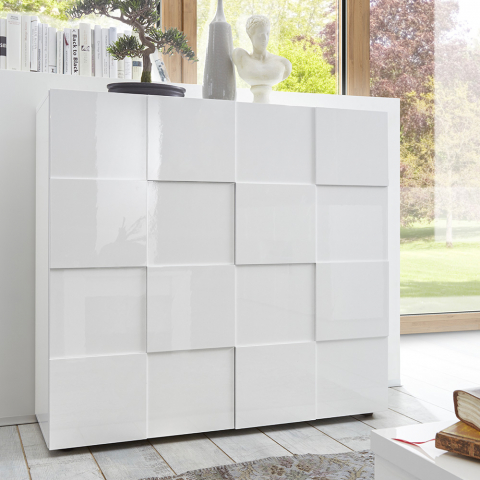 Weiße 2-türige Anrichte Dama Lola Wh für Wohnzimmer und Esszimmer Aktion