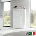 Sideboard Anrichte Wohnzimmer Küche 4 Türen Hochglanz Weiß Novia Wh Basic Verkauf