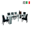 Ausziehbarer Esstisch Konsole 79x54-252cm grau Margaret Verkauf