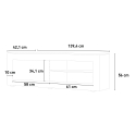 Weißer Hochglanz-TV-Schrank 140 cm mit Tür und offenem Fach Diver Wh Basic Sales