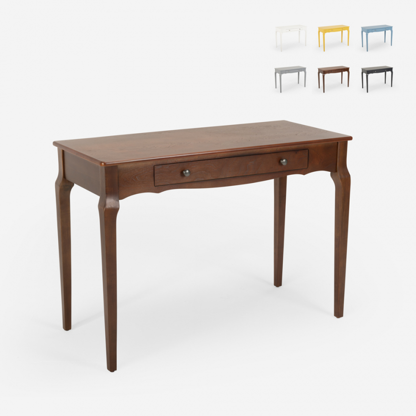 Shabby-Chic Holztisch Konsole Schreibtisch Flurmöbel 106x47cm Toscano
