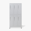 Schließfächer mit 6 Fächern und Schloss 90x45 H180 Schliessfachschrank Etna Light Angebot