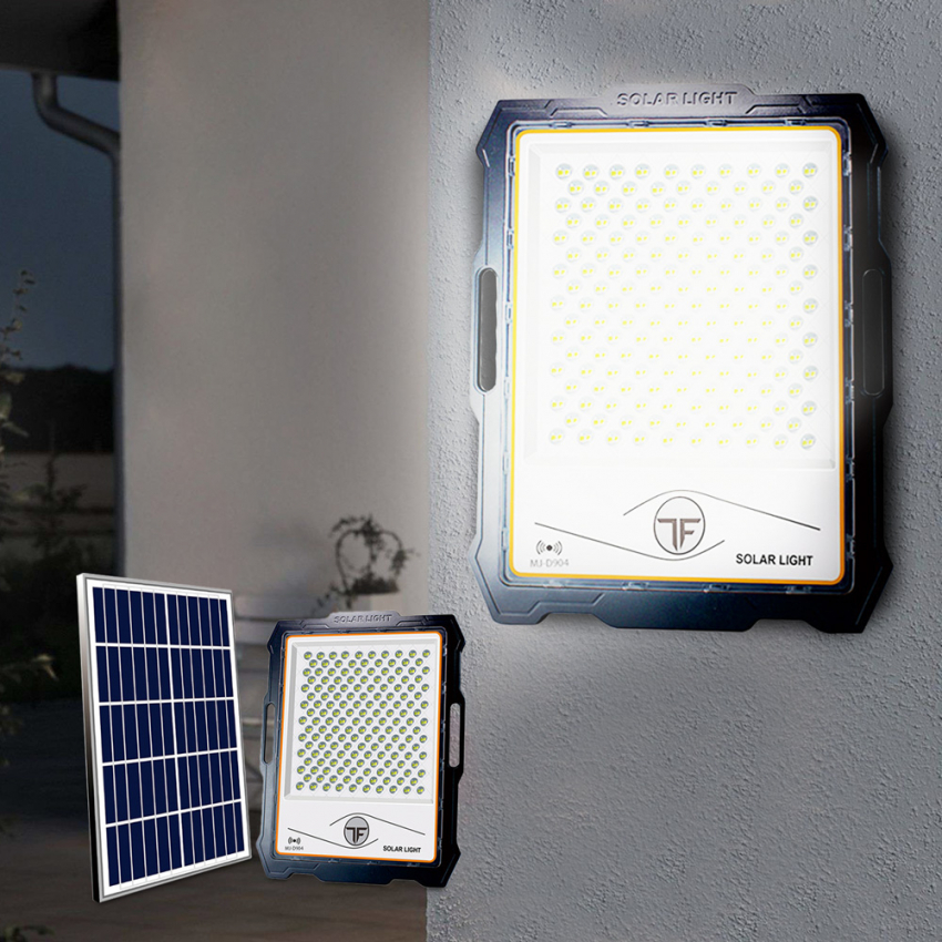  Inluminatio XXL: 600W-LED-Strahler, Solarpanel, 5000 Lumen, tragbar, Fernbedienung
