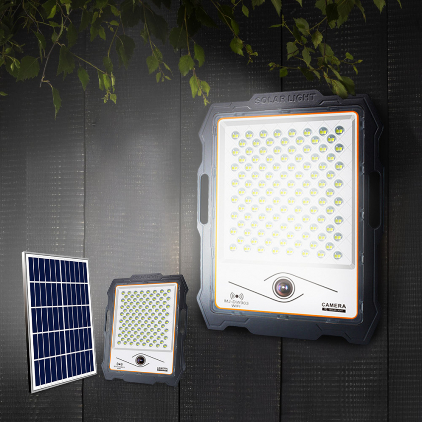  Conspicio L: 300W-LED-Strahler mit WLAN-Kamera, Solarpanel, 3000 Lumen 