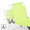 4er Set Liegestühle Strandliegen Sonnenliegen klappbar aus Aluminium für Strand und Garten Seychelles 