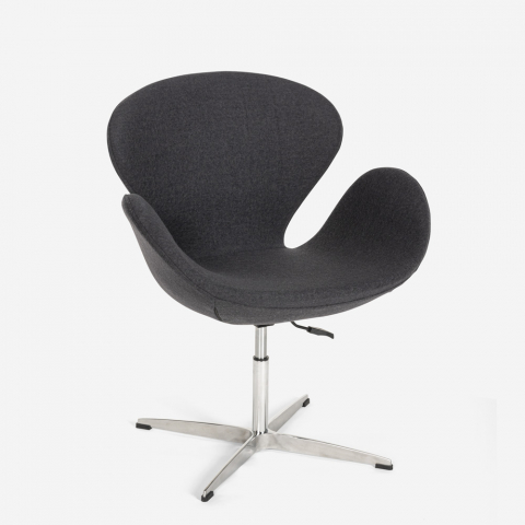 Bürosessel Drehstuhl im modernen Design aus grauem Stoff Robin Aktion