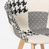 Patchwork Stuhl aus Holz und Stoff Nordisches Design Küche Bar Restaurant Pigeon 
