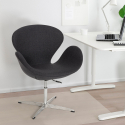 Bürosessel Drehstuhl im modernen Design aus grauem Stoff Robin Angebot