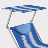 Liegestuhl Strandliege Sonnenliege aus Aluminium Santorini Stripes Angebot