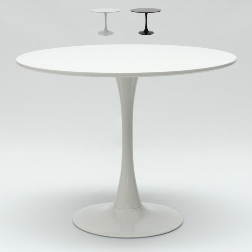 Tulpe schwarz-weiß runder Tisch für Bar und Wohnzimmer 80cm Tulipan Tulpe schwarz-weiß runder Tisch für Bar und Wohnzimmer 80cm Tulipan