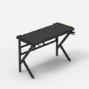 Gaming-Schreibtisch 120x60cm LED Carbon ergonomischer Kopfhörerhalter Sportbot LED 120 Rabatte