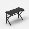 Gaming-Schreibtisch 120x60cm LED Carbon ergonomischer Kopfhörerhalter Sportbot LED 120 Rabatte