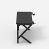 Gaming-Schreibtisch 120x60cm LED Carbon ergonomischer Kopfhörerhalter Sportbot LED 120 Auswahl