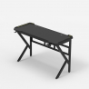 Gaming-Schreibtisch 120x60cm LED Carbon ergonomischer Kopfhörerhalter Sportbot LED 120 Lagerbestand
