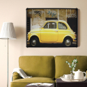 Automobil-Leinwandbild mit Metallrahmen 80x60cm Cinquecento Aktion