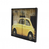 Automobil-Leinwandbild mit Metallrahmen 80x60cm Cinquecento Angebot