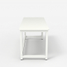Design Bürotisch Metall weiß rechteckig 160x70cm Bridgewhite 160 