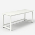 Design Bürotisch Metall weiß rechteckig 160x70cm Bridgewhite 160 