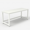 Design Bürotisch Metall weiß rechteckig 160x70cm Bridgewhite 160 